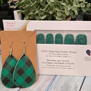 Color Street, Green Press On Nail Glitter Designs